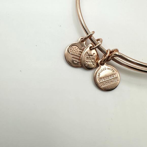 Alex and Ani Mind Over Matter Rose Gold Bangle - Picture 4 of 5